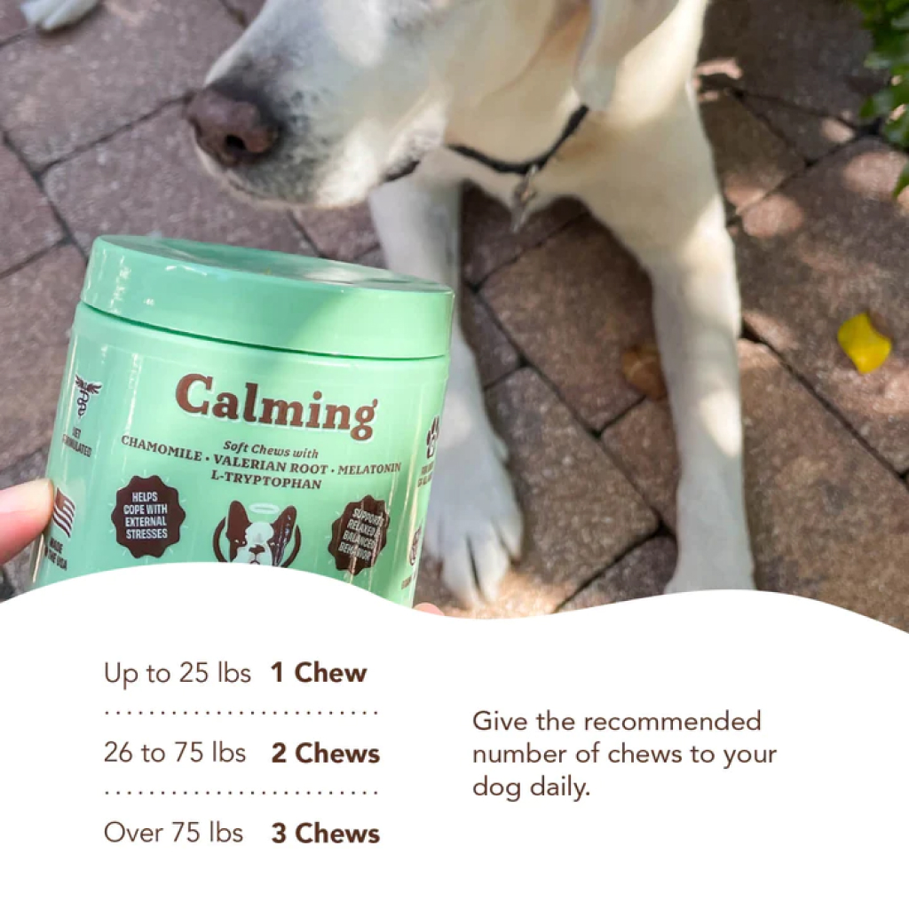 Natural Dog Company Calming Chews, 90 count feeding instructions image number null