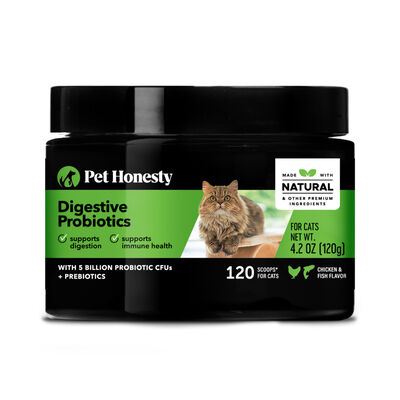 Pet Honesty Digestive Probiotics Powder for Cats, Chicken & Fish, 4.2-oz