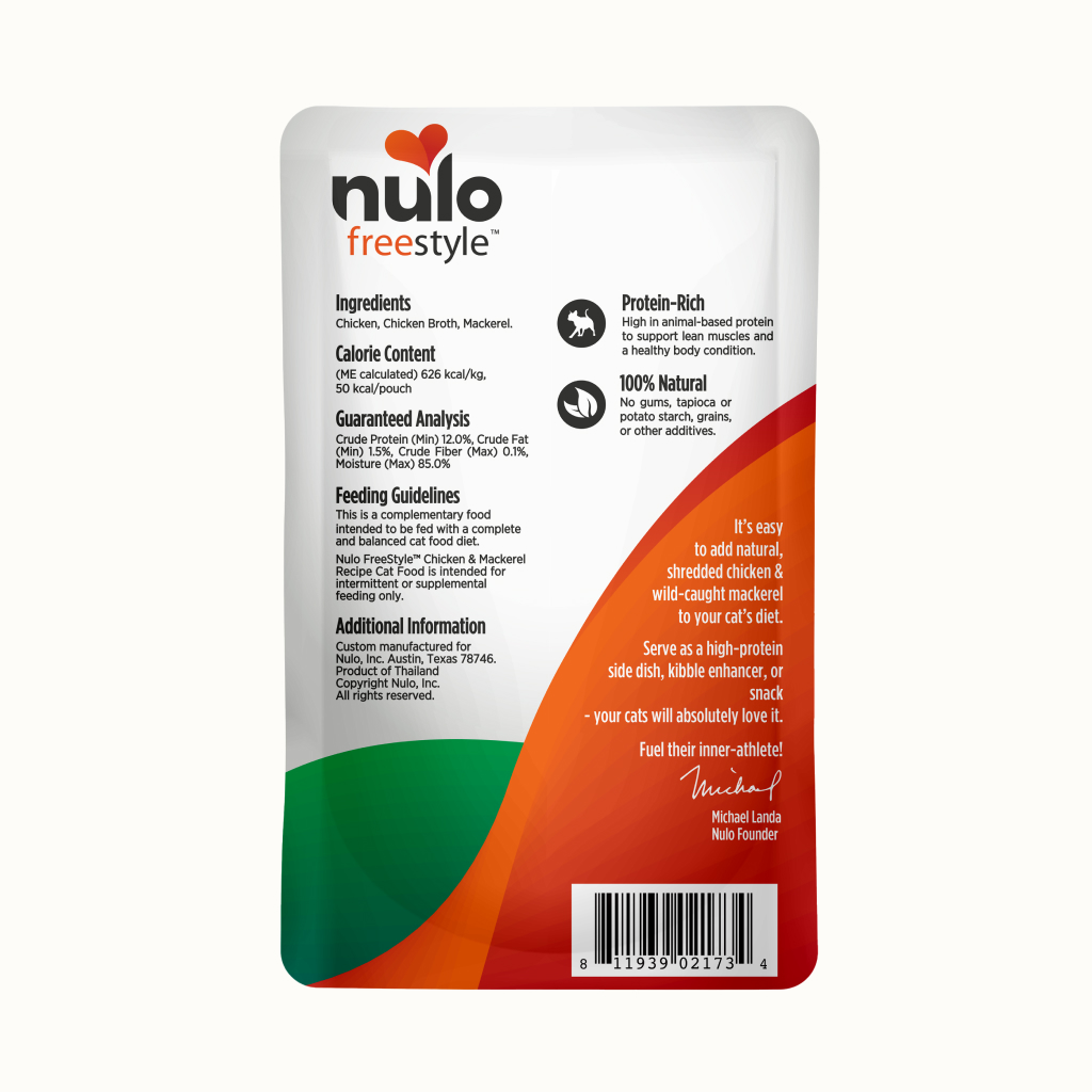 Nulo FreeStyle Cat Chicken & Mackerel in Broth Pouch, 2.8-oz image number null