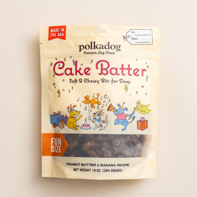 Polkadog Cake Batter Dog Treats Bag, 10-oz