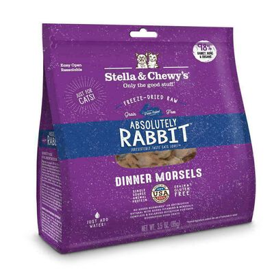 Stella & Chewy's Cat Freeze-Dried Raw, Absolutely Rabbit Dinner Morsels, 3.5-oz