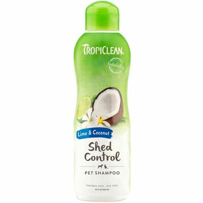 Tropiclean Lime & Coconut Shed Control Shampoo For Pets, 20-oz - Helps Reduce Shedding, Made In The USA