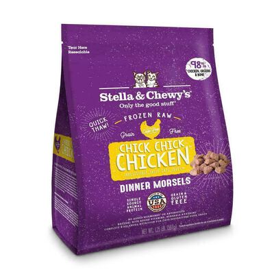 Frozen Stella & Chewy's Cat Frozen Raw, Chick Chick Chicken Morsels , 1.25-lb