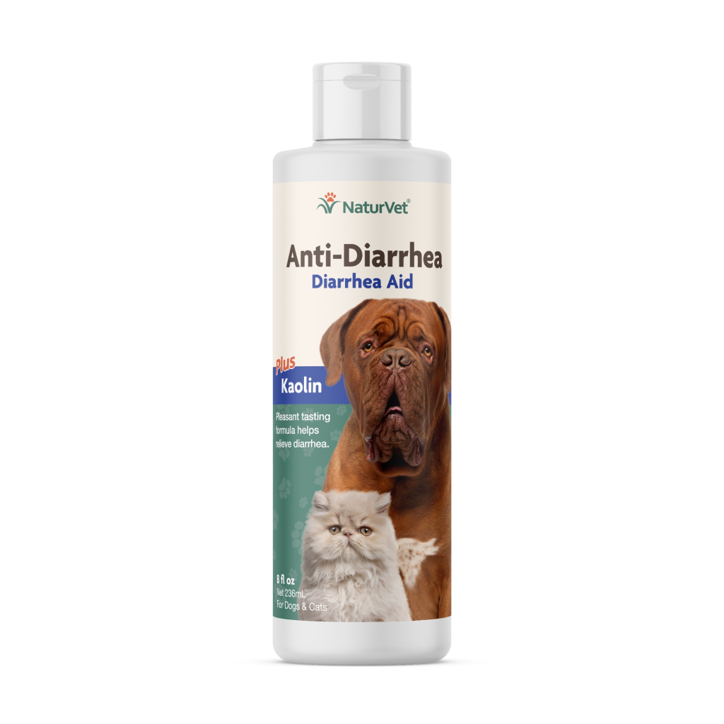 Naturvet Anti-Diarrhea Liquid Plus Kaolin For Dogs And Cats, 8-oz Liquid, Made In The USA image number null