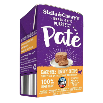 Stella & Chewy's Cat Purrfect Pate, Cage Free Turkey Recipe, 5.5-oz