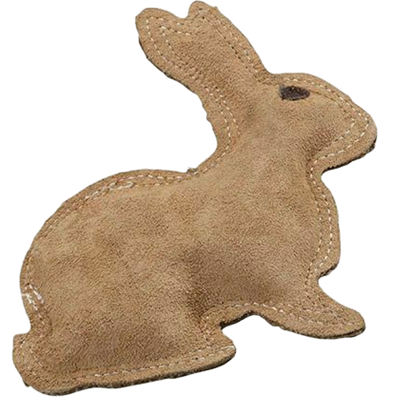 Durafused Leather Rabbit Dog Toy