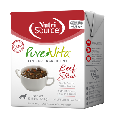 NutriSource PureVita Wet Dog Food - Beef Stew