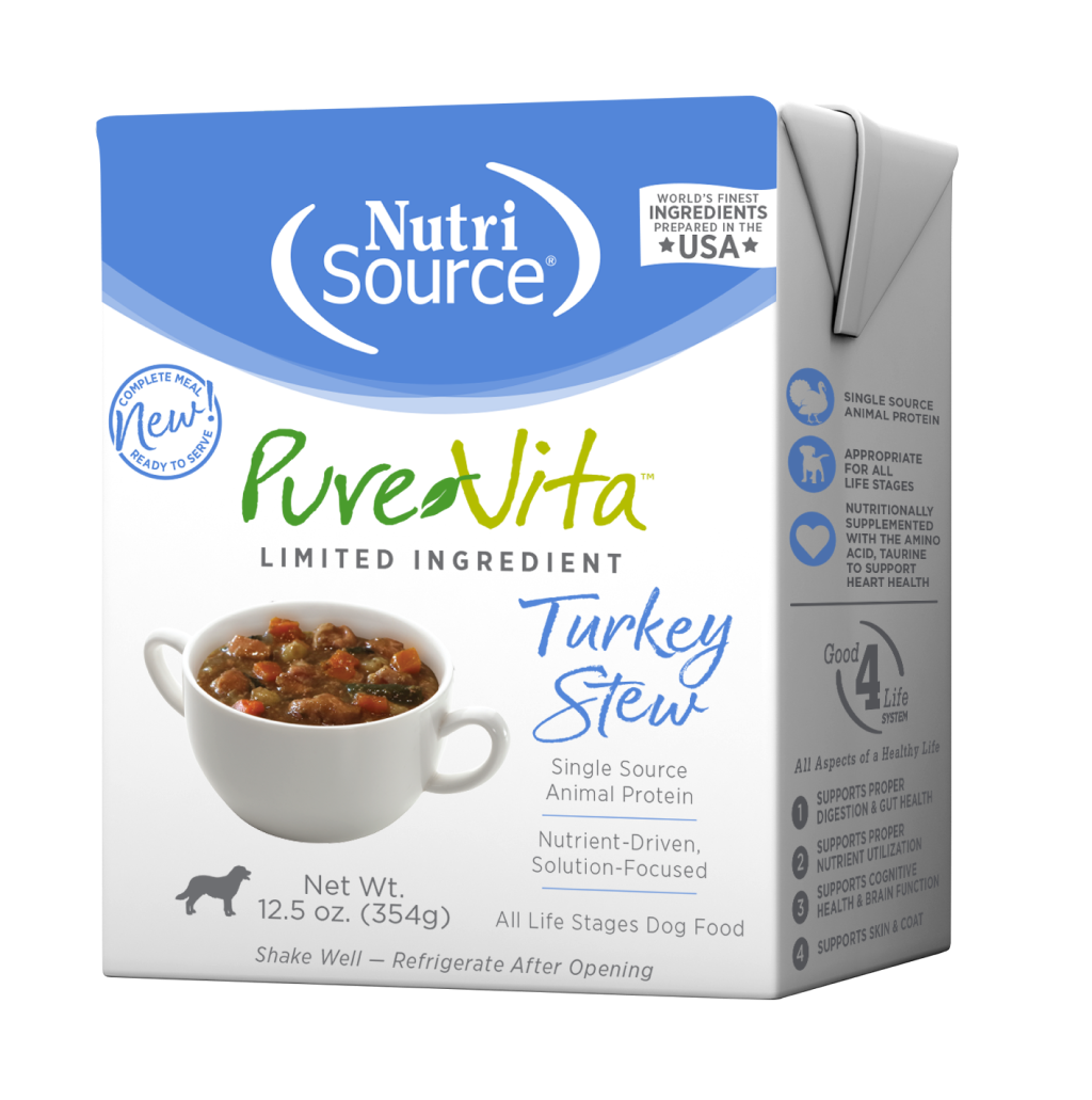 NutriSource PureVita Wet Dog Food - Turkey Stew image number null