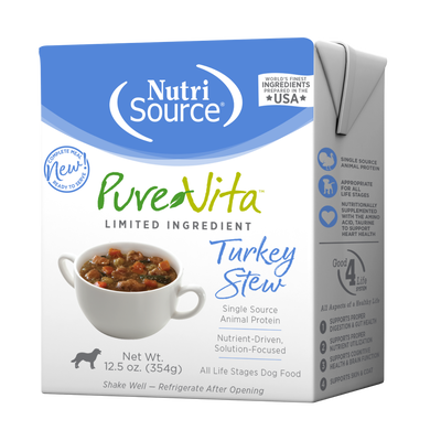 NutriSource PureVita Wet Dog Food - Turkey Stew