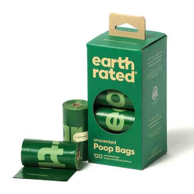 Earth Rated Dog Waste Bags, Extra Thick And Strong Poop Bags, Guaranteed Leak-Proof, Unscented, With 15 Bags Per Roll
