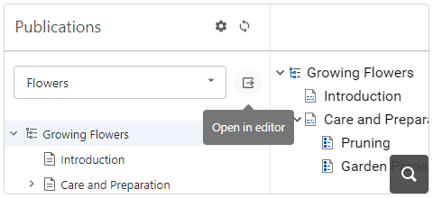 DITA Map Tree Structure Editor